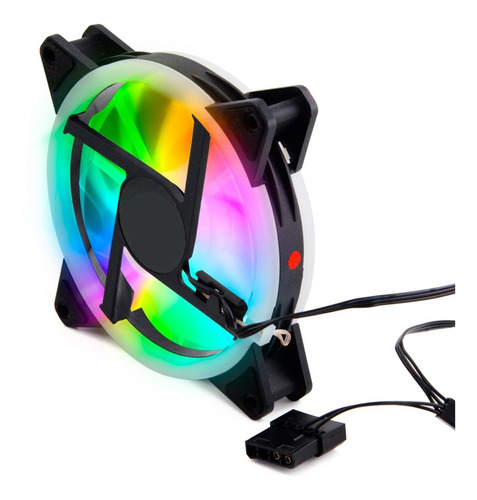 Ventilador Gamer Con Luz Led Rgb Para Cpu 1200 Rpm Silencio