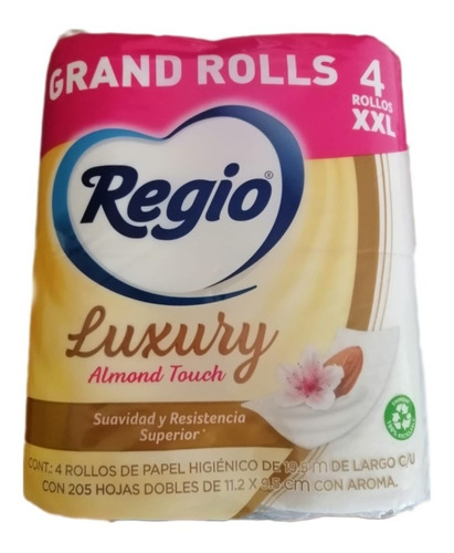 Colchón Papel Higiénico Regio Almond Touch 12 Paquetes De 4 