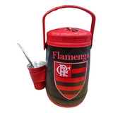 Termica P/terere Do Flamengo 2 Litros Revestida Couro.