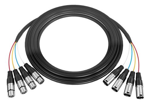 Cable De Audio Xlr De 4 Canales, Ancable De 15 Pies (14.8ft)