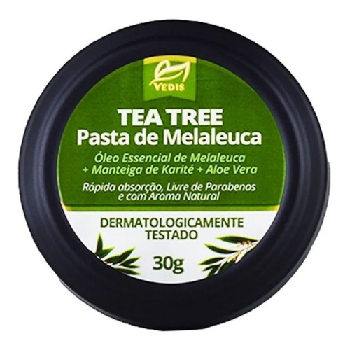 Pasta De Melaleuca Tea Tree 30g Vedis Para Acne