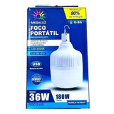 Foco De Emergencia Led Portatil Recargable 36w (180w Megaluz