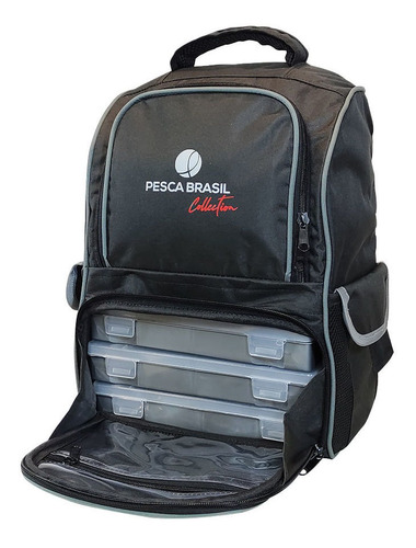 Mochila De Pesca Fishing 30l Bag Pesca Brasil 3 Estojo Pesca