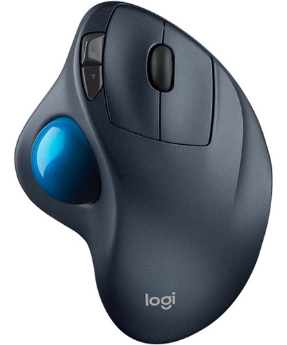 Mouse Trackball Inalámbrico Logitech  Trackball M575 Azul Y Plateado