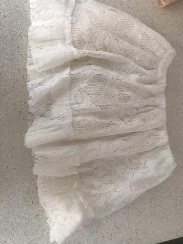 Pollera Nena Blanca Broderie Cheecky Cintura Elastiz