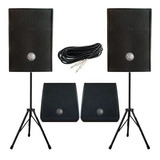 Kit Igreja Som Genesis Soundbox 2 Caixas 2 Retornos 400w Rms