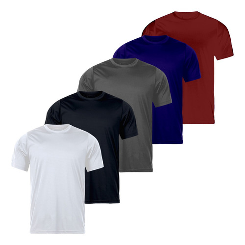 Kit 5 Camiseta Camisa Academia Masculina Atacado Blusa Dry