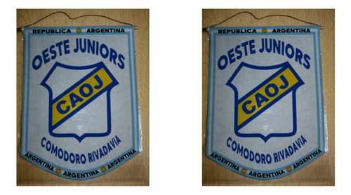 Banderin Chico 13cm Oeste Juniors Comodoro Rivadavia