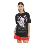 Playera Manga Corta Estampada C&a De Mujer