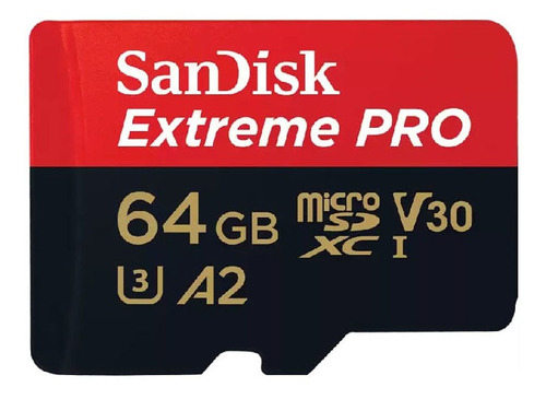 Tarjeta De Memoria Microsd Sandisk Extremepro 64g 200/140mbs