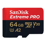 Tarjeta De Memoria Microsd Sandisk Extremepro 64g 200/140mbs