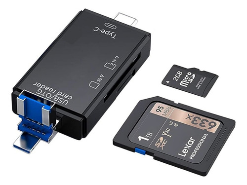 Lector De Memorias Otg Usb Tipo C Micro Usb 3.0 Sd Tf Msd