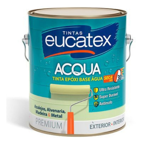 Tinta Epoxi Base Água Eucatex Acqua 3,6l Branco