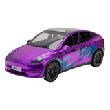 Simulación 1:24 Modelo De Coche Tesla Alloy New Energy