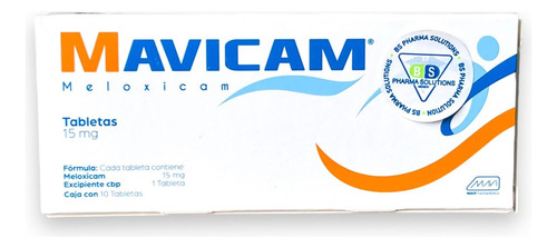 Mavicam Meloxicam 15mg C/10 Tabletas Mavi 