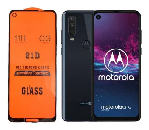 Vidrio Protector Completo Para Motorola One Action