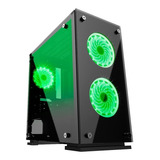 Gabinete Gamer Gamemax Hero Midtower Com3 Fans H605-ta Green Cor Preto