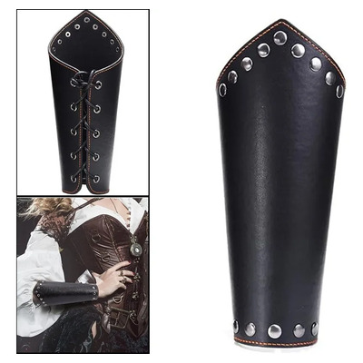 Brazalete Pulsera Brazaletes De Cuero Unisex(negro) 22cm Negro 22 Cm