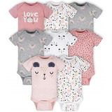 Ropa Para Bebe Bodys Unisex Paquete De 8 Talla Recién Nacido