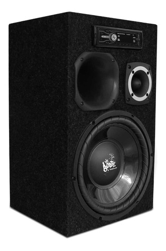  Caixa Trio Subwoofer 350w + Mp3 Player 12  Loja Comércio