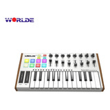 Mini Teclado Midi Worlde Tuna De 25 Teclas, Usb