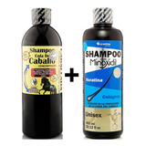 Kit 2 Shampoo Minoxidil + Cola De Caballo Keratina Sin Sal 