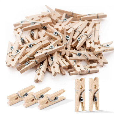 100minipinzas De Madera Para Ropa, 6 Cm, Decoración Artes