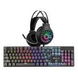 Kit Combo Teclado Gamer + Audifono Gamer Xtrike Me 