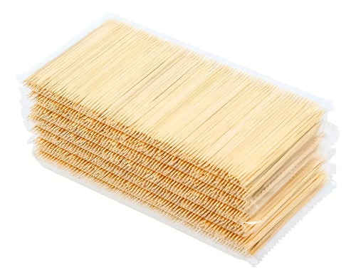 1200 Palillos De Dientes Bambú Desechables Madera Alimentos