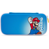 Estuche Slim Case Mario Bros Azul Para Nintendo Switch