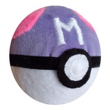 Peluche Pokebola Masterball Morada 13x13 Cm