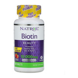 Biotina 10,000mcg Natrol 60 Caps Fast Dissolver Morango