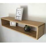 Repisa Credenza Flotante, Madera Sólida 100x30x17