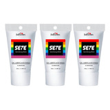 Kit 3 Gel Lubrificante 7 Em 1 Sete Sensações Hotflowers 25g