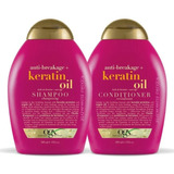 Shampoo Y Acondicionador Ogx Keratina Oil 385 Ml C/u