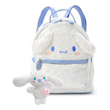 Mochila Kawaii Anime De Felpa Peluche Con Colgante - Blanco