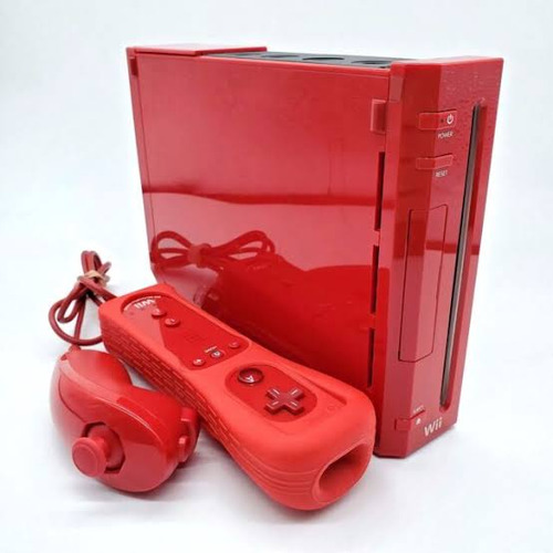 Nintendo Wii Roja Con Juegos