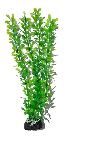 Planta Artificial Enfeite De Aquario 25cm Verde