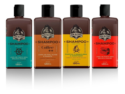 Kit Shampoo Barba Negra Lemon Calico Jack Coffee Don Alcides