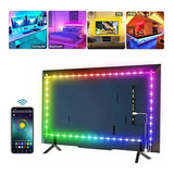 Fita Led P/ Tv Smartv Monitor Colorida Rgb Usb Pc Bluethooth Tensão De Operação 5v