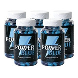 Power Blue 500mg 5 Potes 60 Cápsulas Sabor Neutro Suplemento