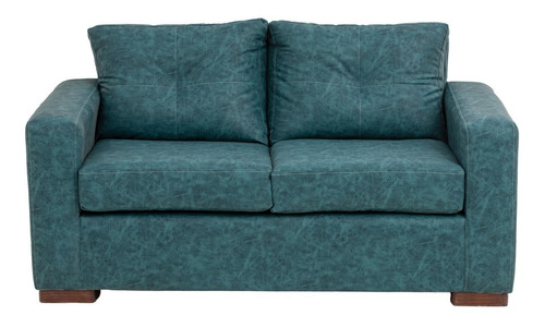 Sofa Franco 2 Cpos Cuero Auris A. Petróleo / Muebles América