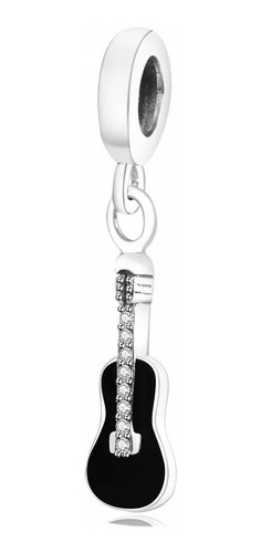 Charm Guitarra Plata S925 Dije Compatible Pulsera By Roda