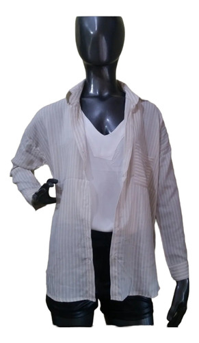 Camisa Rayadas Camel - Amplia - St. Marie