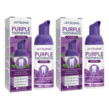 2 Piezas Pasta Dientes Morada 60 Ml Para Blanquear