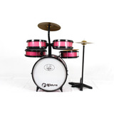 Bateria Infantil Rock Baby Com Chimbal Cor Rosa