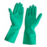 Guante De Nitrilo Flocado Verde Topsafe Pack 2 Unidades