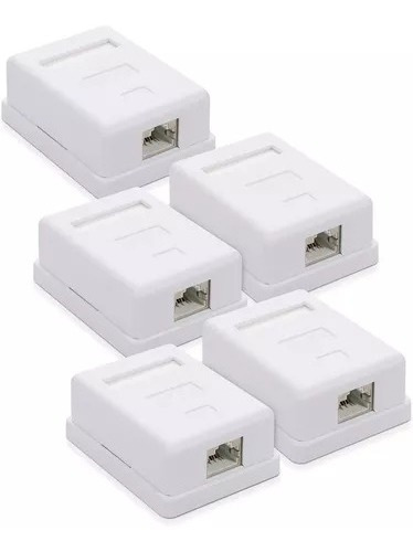 Packs 5 Rosetas Sobrepuestas Rj45 Cat6 Ulink Ul-ntw60360