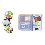 Contenedor Recipientes Divisor Integrado 3 Tazas Set X 5    