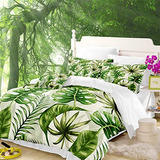 Ropa De Cama De Selva Tropical Funda De Edredón Tamañ...